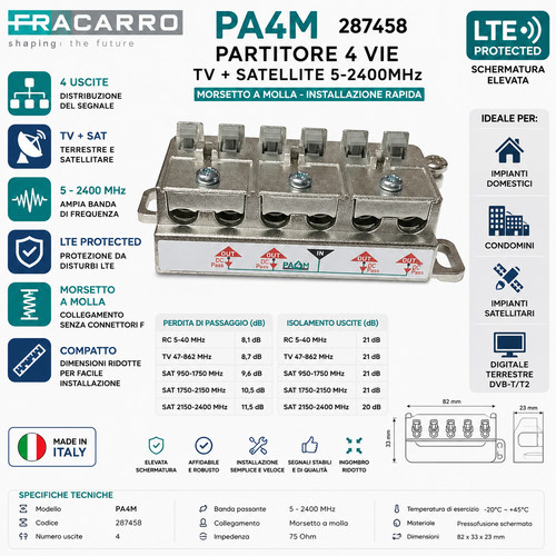 Fracarro pa4m partitore sat - partitore, tv